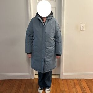 Noize - Vegan Brinley Water Resistant Hooded Insulated Parka Jacket - Blue- XXL